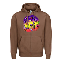 Chestnut halloween candy  patches Zipper Hoodie - BundleAndBundleShop