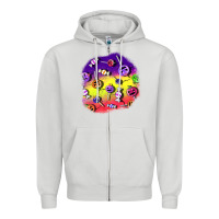 Dove Grey halloween candy  patches Zipper Hoodie - BundleAndBundleShop