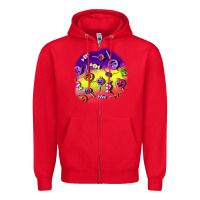 Red halloween candy  patches Zipper Hoodie - BundleAndBundleShop