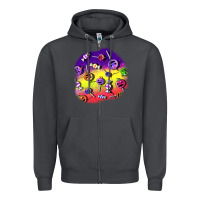 Smoke halloween candy  patches Zipper Hoodie - BundleAndBundleShop