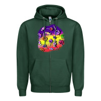 Sports Green halloween candy  patches Zipper Hoodie - BundleAndBundleShop
