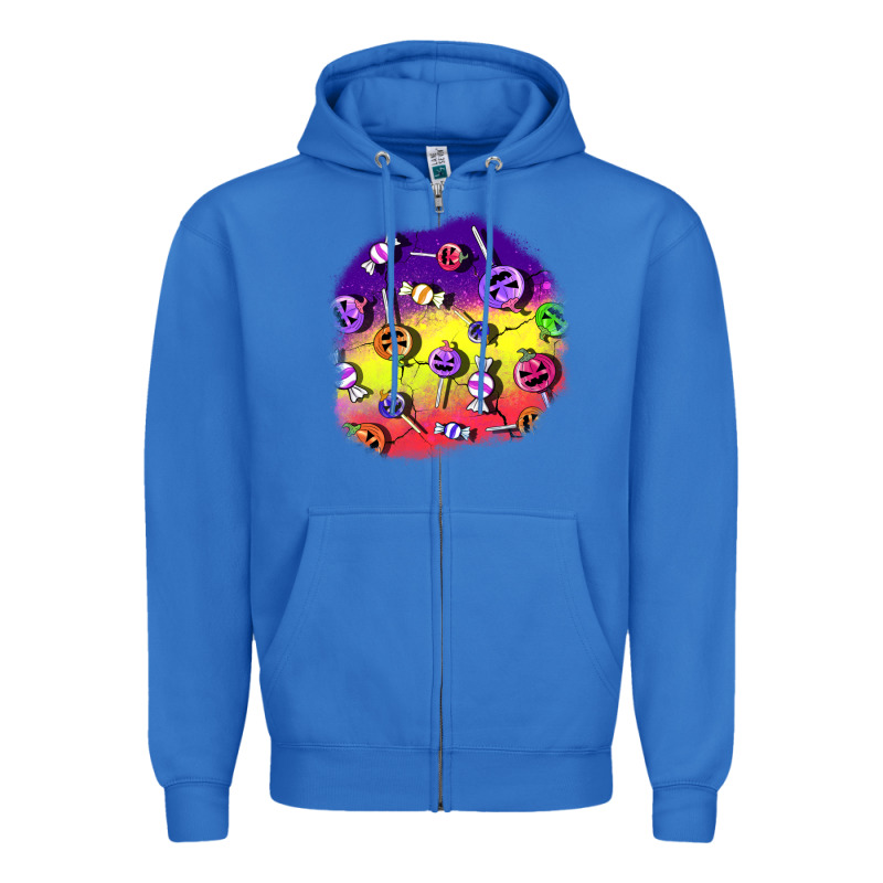 Halloween Candy  Patches Zipper Hoodie by BundleAndBundleShop | Teevron