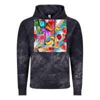 Cloud Black flowers ice cream fruit Vintage Hoodie - BundleAndBundleShop