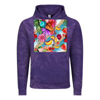 Cloud Purple flowers ice cream fruit Vintage Hoodie - BundleAndBundleShop