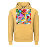 Vintage Mustard flowers ice cream fruit Vintage Hoodie - BundleAndBundleShop