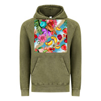 Vintage Olive flowers ice cream fruit Vintage Hoodie - BundleAndBundleShop