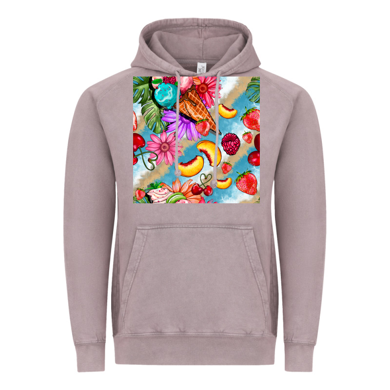 Flowers Ice Cream Fruit Vintage Hoodie by BundleAndBundleShop | Teevron