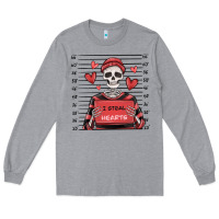 Heather Grey i steal hearts skeleton valentine's day Long Sleeve Tee - MaliasSmallBusiness