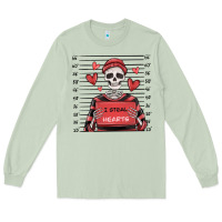 Matcha i steal hearts skeleton valentine's day Long Sleeve Tee - MaliasSmallBusiness