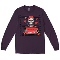 Plum i steal hearts skeleton valentine's day Long Sleeve Tee - MaliasSmallBusiness