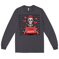 Smoke i steal hearts skeleton valentine's day Long Sleeve Tee - MaliasSmallBusiness