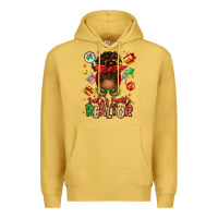 Antique Gold santas favorite realtor messy bun Premium Hoodie - texasbilliewilder