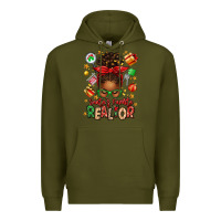 Army Green santas favorite realtor messy bun Premium Hoodie - texasbilliewilder