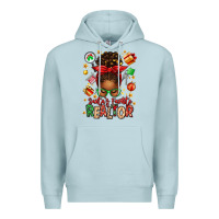 Blue Mist santas favorite realtor messy bun Premium Hoodie - texasbilliewilder