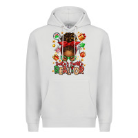 Dove Grey santas favorite realtor messy bun Premium Hoodie - texasbilliewilder