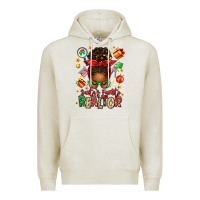 Oatmeal Heather santas favorite realtor messy bun Premium Hoodie - texasbilliewilder