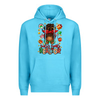 Ocean Blue santas favorite realtor messy bun Premium Hoodie - texasbilliewilder