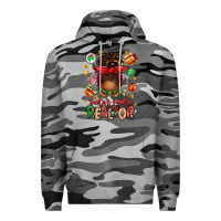 Slate Camo santas favorite realtor messy bun Premium Hoodie - texasbilliewilder