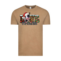 Vintage Coffee love Christmas cow Vintage Tee - Jasminsmagicworld
