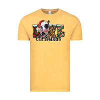 Vintage Mustard love Christmas cow Vintage Tee - Jasminsmagicworld