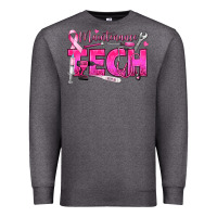 Charcoal Heather Breast Cancer Maintenance Tech Premium Sweatshirt - texasbilliewilder