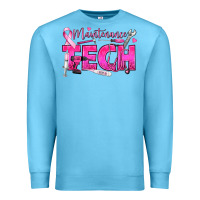 Ocean Blue Breast Cancer Maintenance Tech Premium Sweatshirt - texasbilliewilder