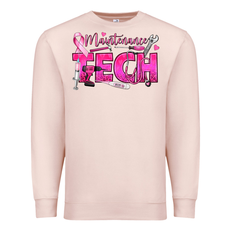 Breast Cancer Maintenance Tech Premium Sweatshirt by texasbilliewilder | Teevron