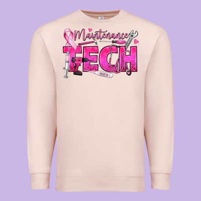Breast Cancer Maintenance Tech Premium Sweatshirt Designed By Texasbilliewilder