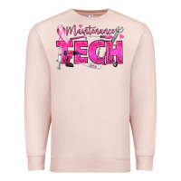 Pale Pink Breast Cancer Maintenance Tech Premium Sweatshirt - texasbilliewilder