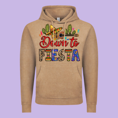 Down To Fiesta Vintage Hoodie Designed By Ranaportraitstore