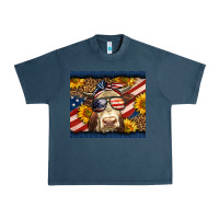 Midnight Navy Western 4th Of July Cow Urban Heavy Tee - LillyAllenDesigns