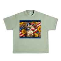 Oil Green Western 4th Of July Cow Urban Heavy Tee - LillyAllenDesigns