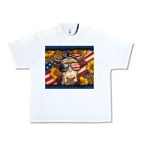 White Western 4th Of July Cow Urban Heavy Tee - LillyAllenDesigns