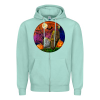 Seafoam halloween round Zipper Hoodie - BundleAndBundleShop