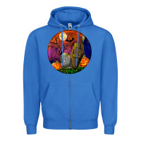 True Royal halloween round Zipper Hoodie - BundleAndBundleShop