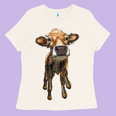 Heifer Cow Ladies Tee Designed By Ranaportraitstore