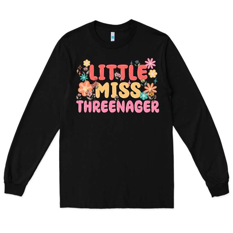 Little Miss Threenager Long Sleeve Tee by MaliasSmallBusiness | Teevron
