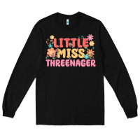 Black little miss threenager Long Sleeve Tee - MaliasSmallBusiness