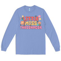 Colony Blue little miss threenager Long Sleeve Tee - MaliasSmallBusiness