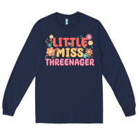 Navy little miss threenager Long Sleeve Tee - MaliasSmallBusiness