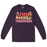 Plum little miss threenager Long Sleeve Tee - MaliasSmallBusiness