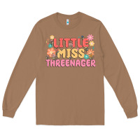 Toasted Coconut little miss threenager Long Sleeve Tee - MaliasSmallBusiness