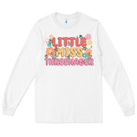 White little miss threenager Long Sleeve Tee - MaliasSmallBusiness