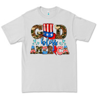 Dove Grey god bless america Premium Tee - AdoDesignShop