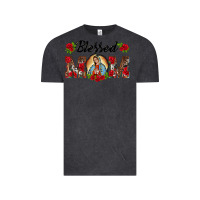Vintage Black blessed mom lady of guadalupe Vintage Tee - BarkalooDesign