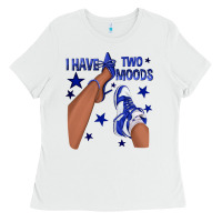 White I Have Two Moods Royal Blue Sneakers Afro Girl Ladies Tee - texasbilliewilder
