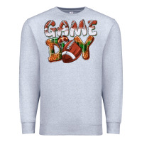 Heather Grey Game day leopard Football Premium Sweatshirt - NancyCooperArtShop