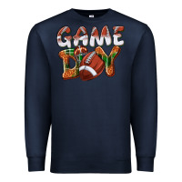 Navy Game day leopard Football Premium Sweatshirt - NancyCooperArtShop