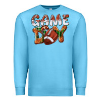 Ocean Blue Game day leopard Football Premium Sweatshirt - NancyCooperArtShop