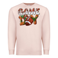 Pale Pink Game day leopard Football Premium Sweatshirt - NancyCooperArtShop